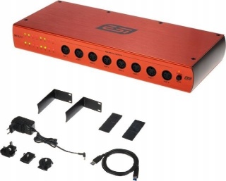 Interfejs ESI M8U eX MIDI USB 3.0 z 16 Portami Diody LED