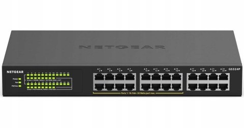 Switch niezarządzalny Netgear GS324P 24 porty Switch niezarządzalny Netgear GS324P 24 porty