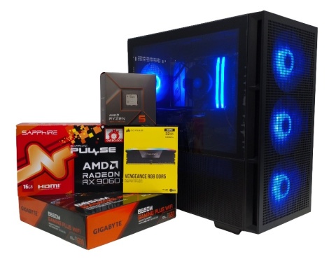 Komputer ZAR-KOM ProGamer Ryzen 5 7600 Radeon 9060 XT 1TB NVMe 32 GB RAM Windows 11 Pro
