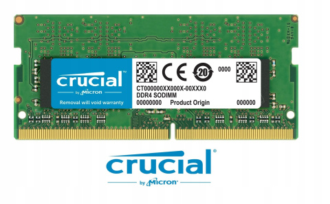 Pamięć do laptopa Crucial SODIMM, DDR4, 16 GB, 2400 MHz, CL17 (CT16G4S24AM) Pamięć do laptopa Crucial SODIMM, DDR4, 16 GB, 2400 MHz, CL17 (CT16G4S24AM)